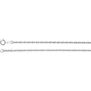 Sterling Silver 1.5mm Rope 18" Chain