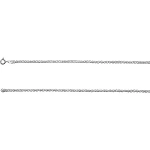 Sterling Silver 2mm 18" Rope Chain with Spring Ring