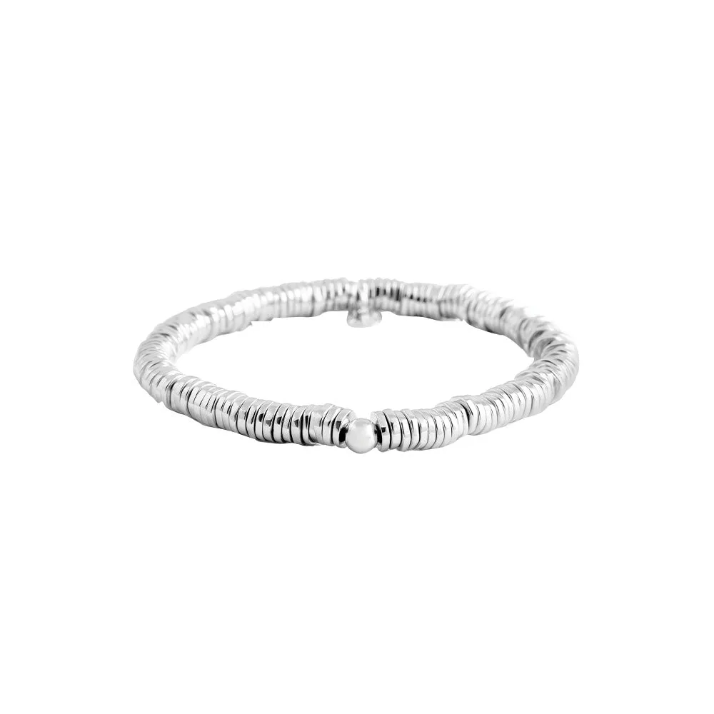 Sterling Silver Disc Bead Bracelet