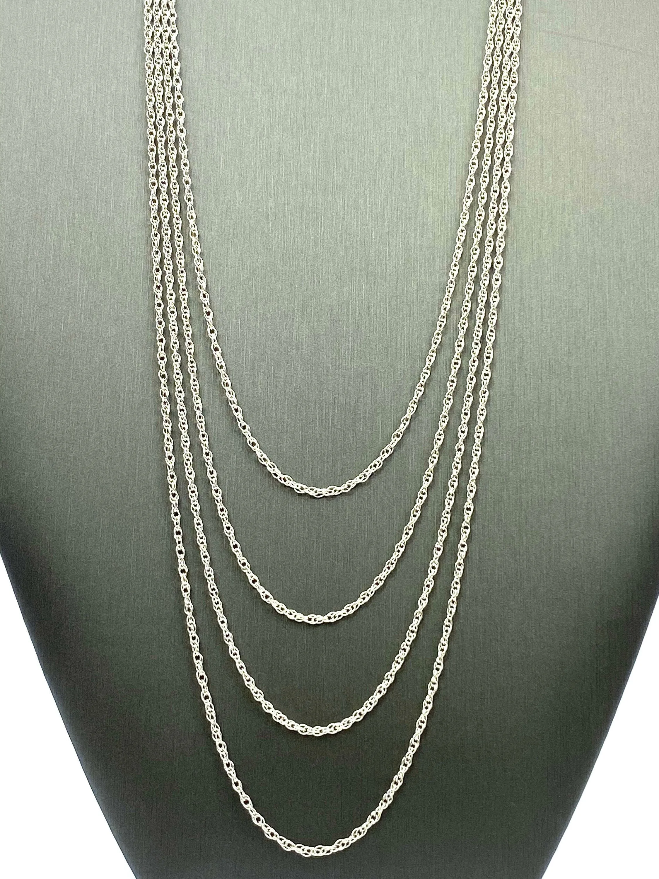 Sterling Silver Double Rope Chain 18” 20” 22” 24”, Sku#15R