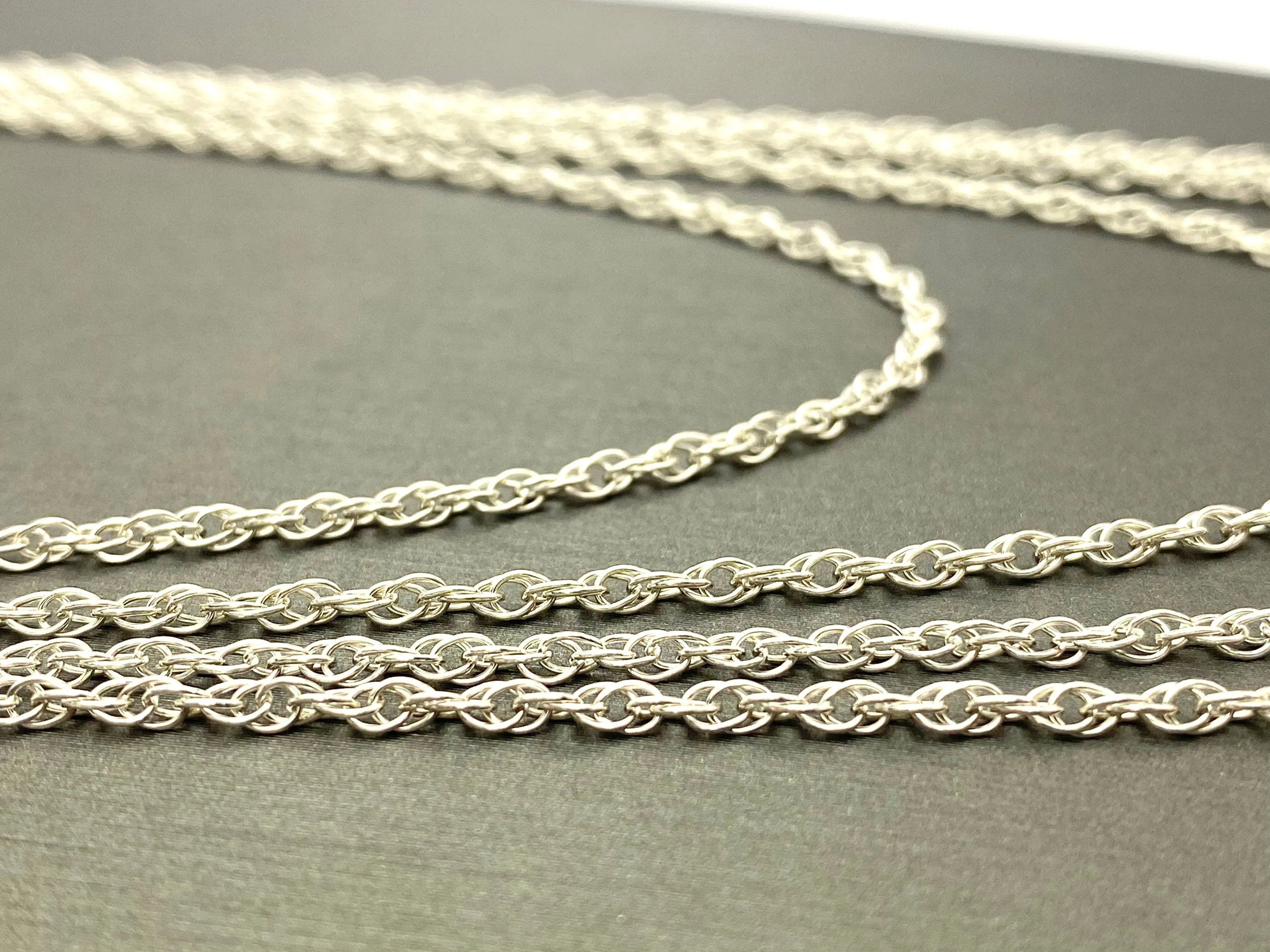 Sterling Silver Double Rope Chain 18” 20” 22” 24”, Sku#15R
