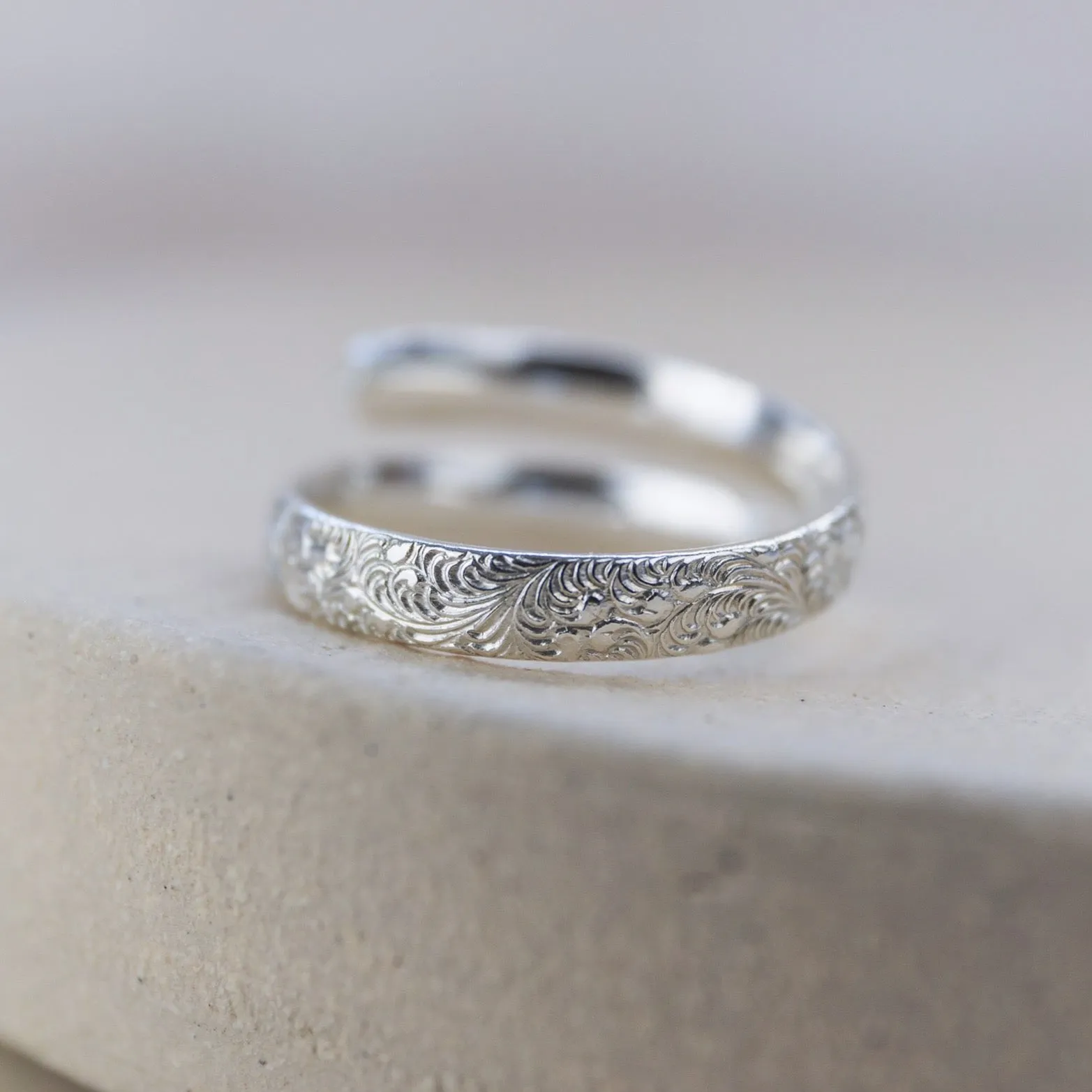 Sterling Silver Lace Wrap Around Thumb Ring