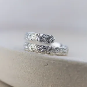 Sterling Silver Lace Wrap Around Thumb Ring