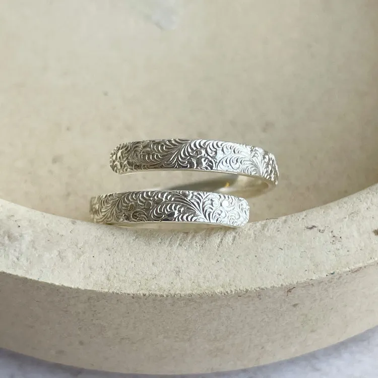 Sterling Silver Lace Wrap Around Thumb Ring