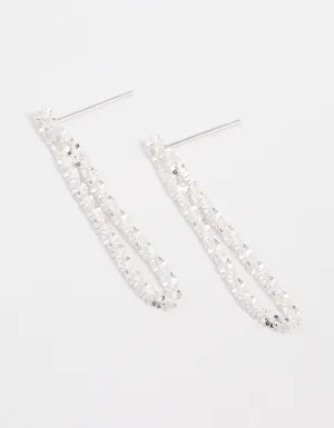Sterling Silver Loop Dangle Earrings