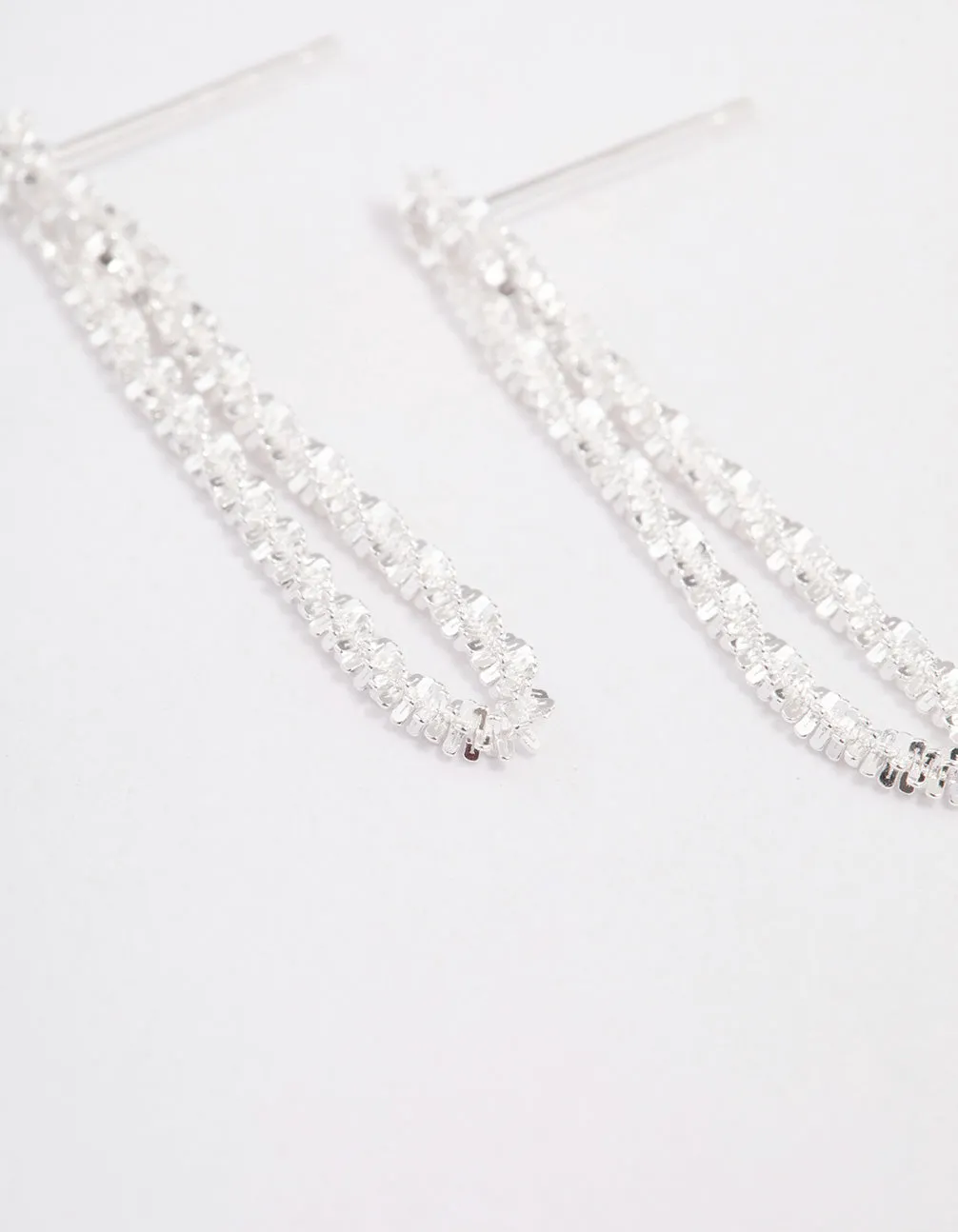 Sterling Silver Loop Dangle Earrings