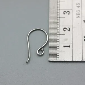 Sterling silver oxidized earrings with loop and 1.5 mm ball, Ear Wire, 925 Sterling Silver, Ear Hooks, Simple Classic with 1.5mm ball