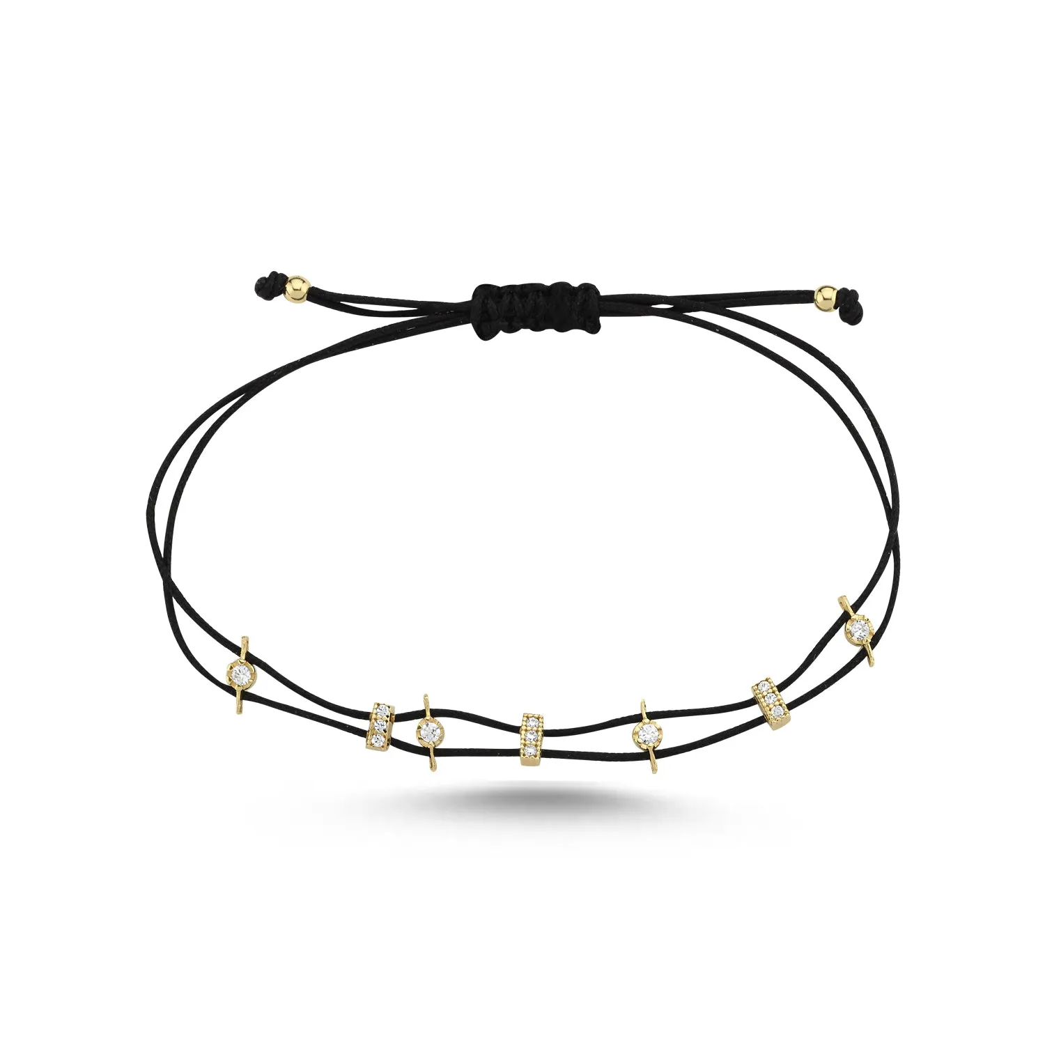 Stone embellished cord bracelet