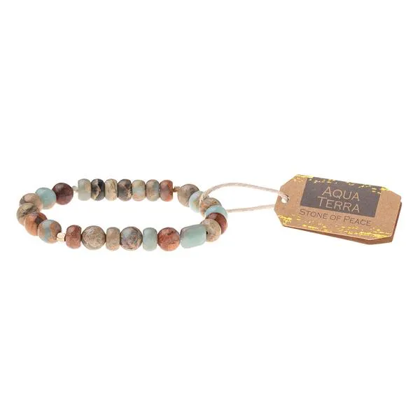 Stone Stacking Bracelet: Aqua Terra