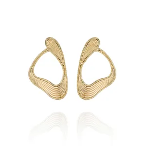 Stream Lines Loop Earrings