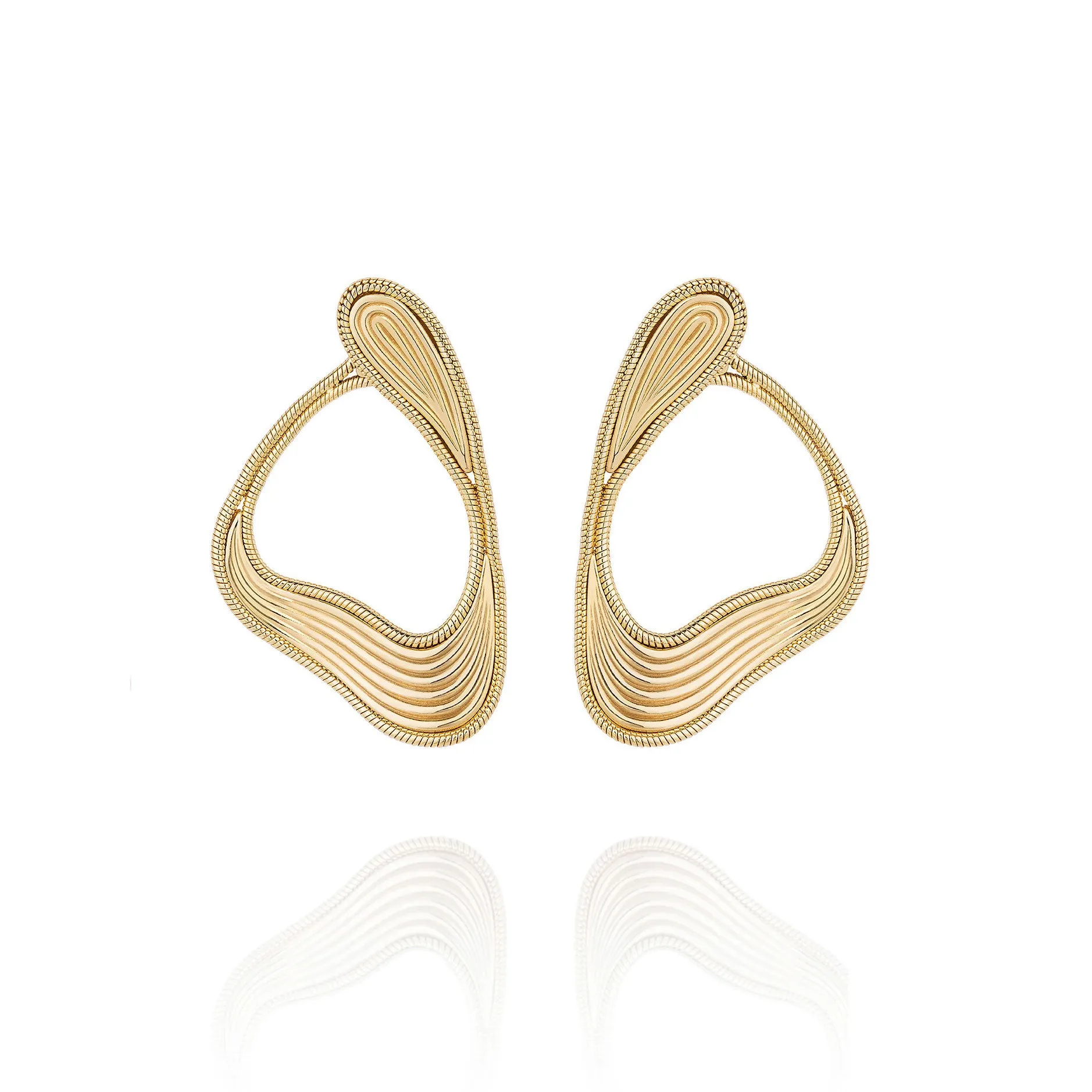 Stream Lines Loop Earrings