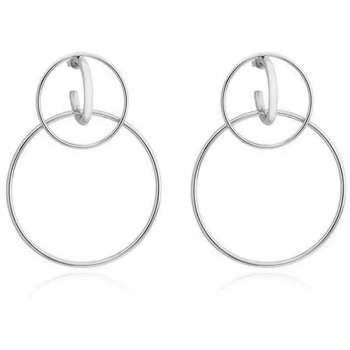 Stylish Kara Double Hoop Earrings - 3 Inches Long