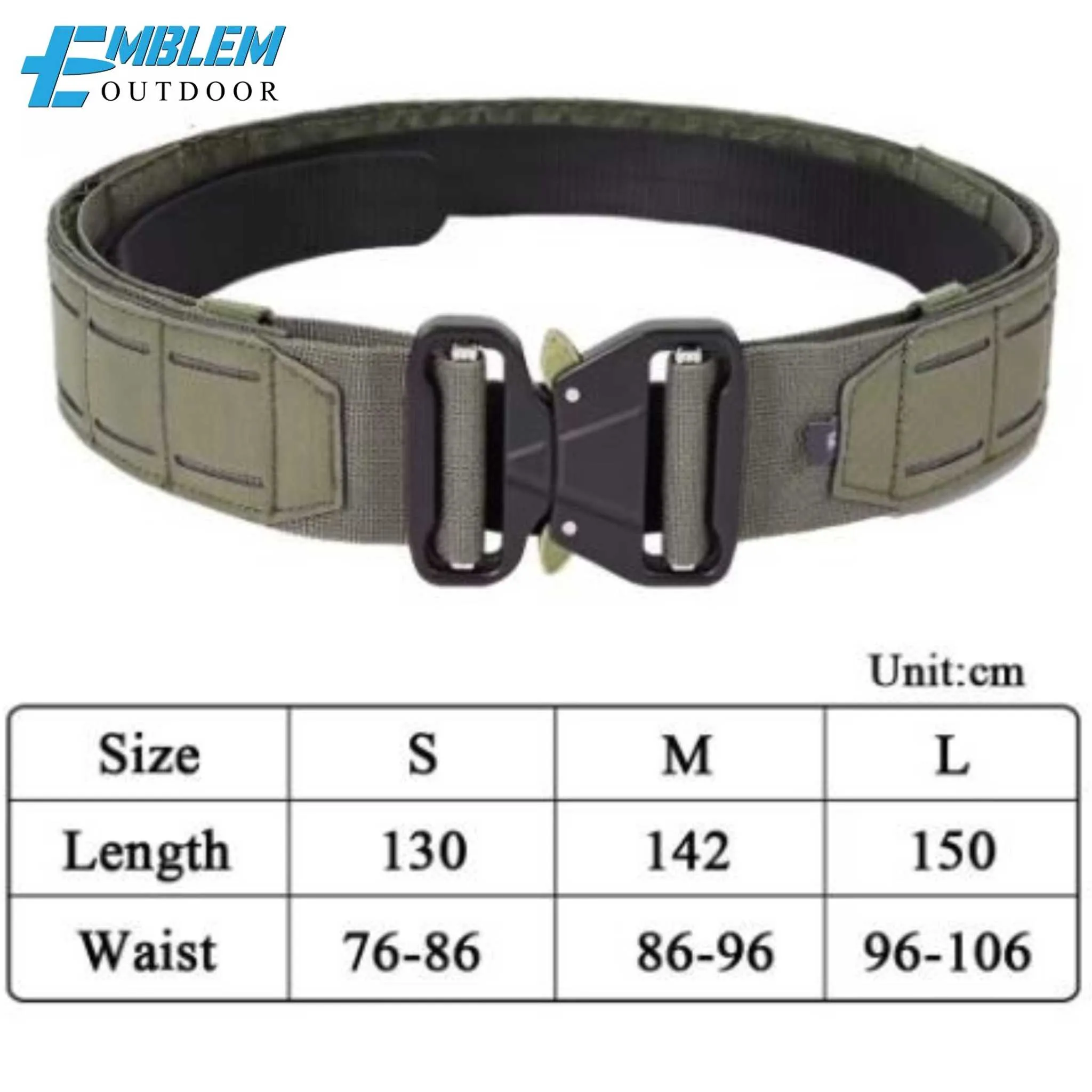 Tactical Metal Buckle Battle Belt with MOLLE system