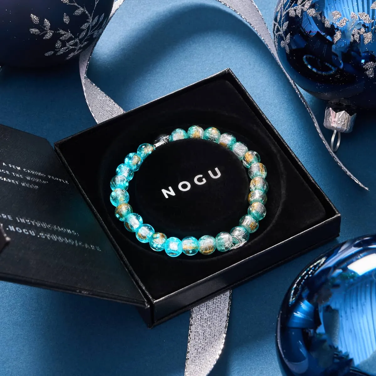Teal Moon | .925 Sterling Silver | Lunar Glass Bracelet