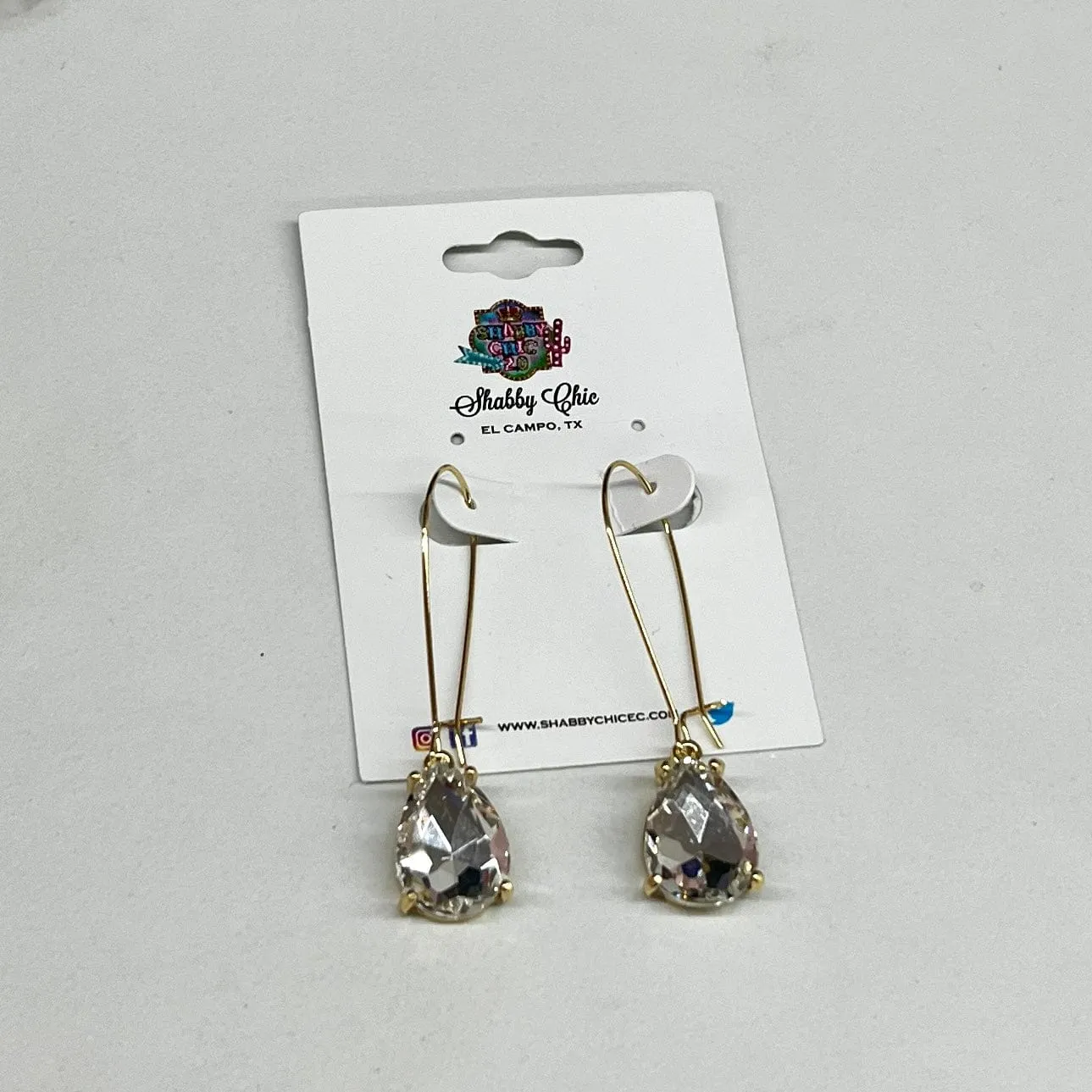Teardrop Glam Earrings