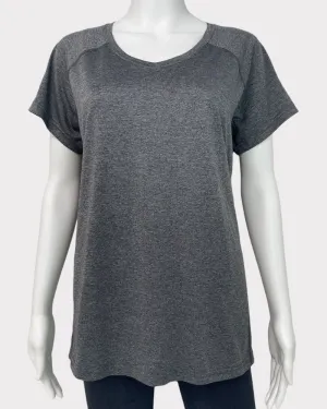 Tek Gear Drytek Grey Short-Sleeve Active Top (L)