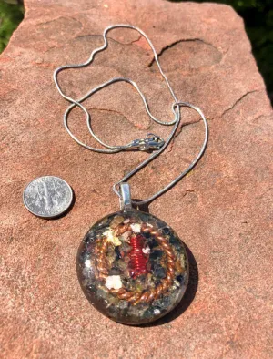 The “Tensor Ring Sun Disc” Orgone Amulet - Aura Protection