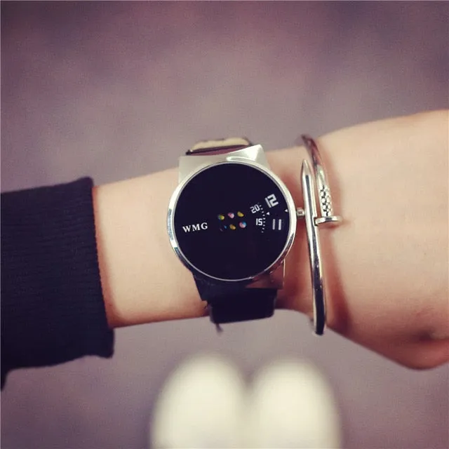 TIke Toker Sport Simple Men Watches Leather Women's Watches Quartz Couple's WristWatches Montre Femme