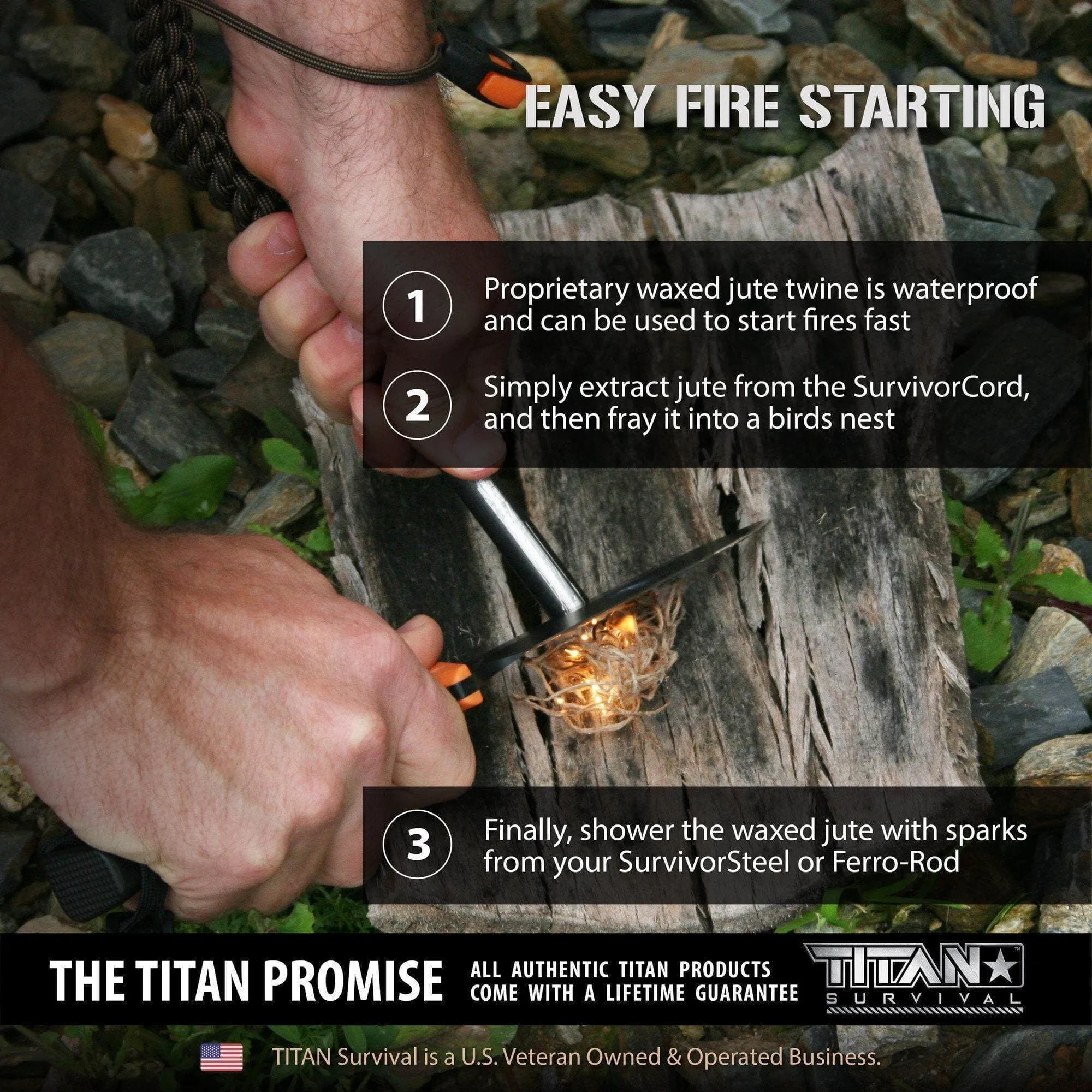 Titan Survival SurvivorCord Spool | OLIVE-DRAB