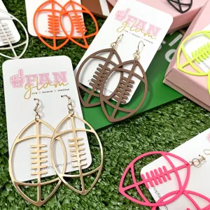 TOUCHDOWN FOOTBALL DROP EARRINGS