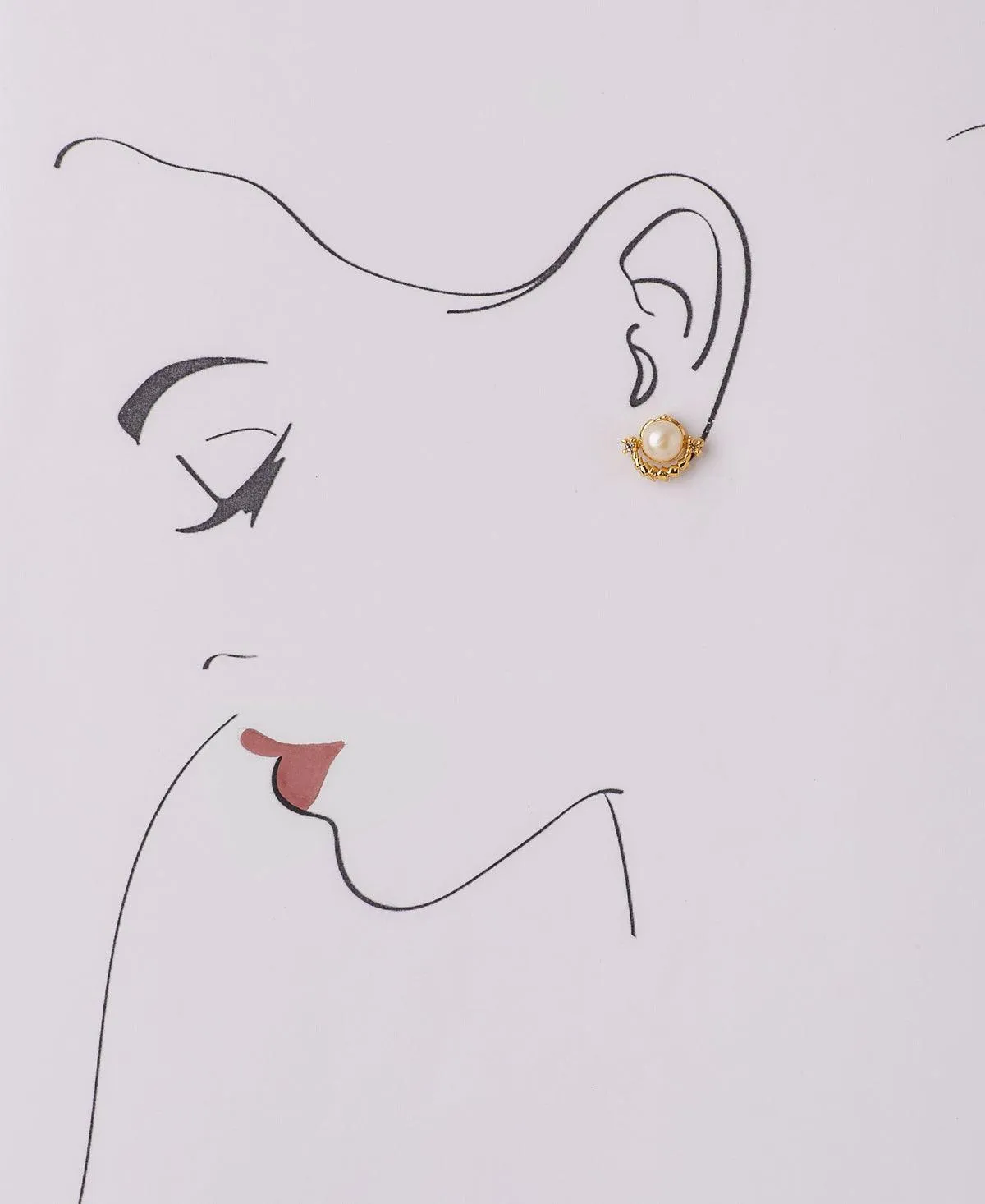 Trendy Stud Pearl Earring