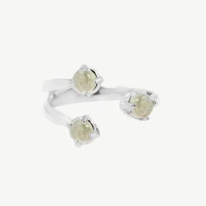 Triple Twisted Claw Ring with Stone in Opal