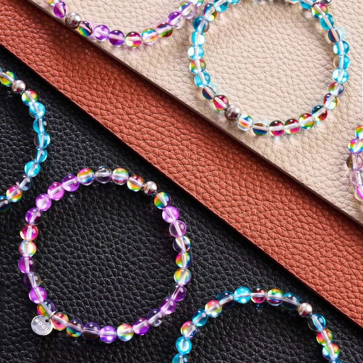 Turquoise Sunbeam | Silver | Galaxy Glass Bead Bracelet