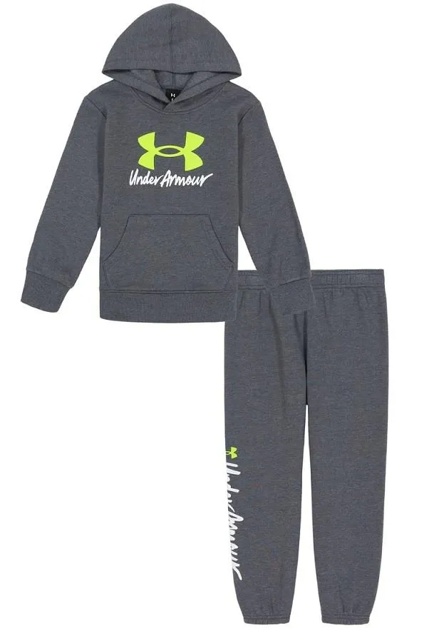UA Big Logo Script Hoodie Set(4-7) - Boys