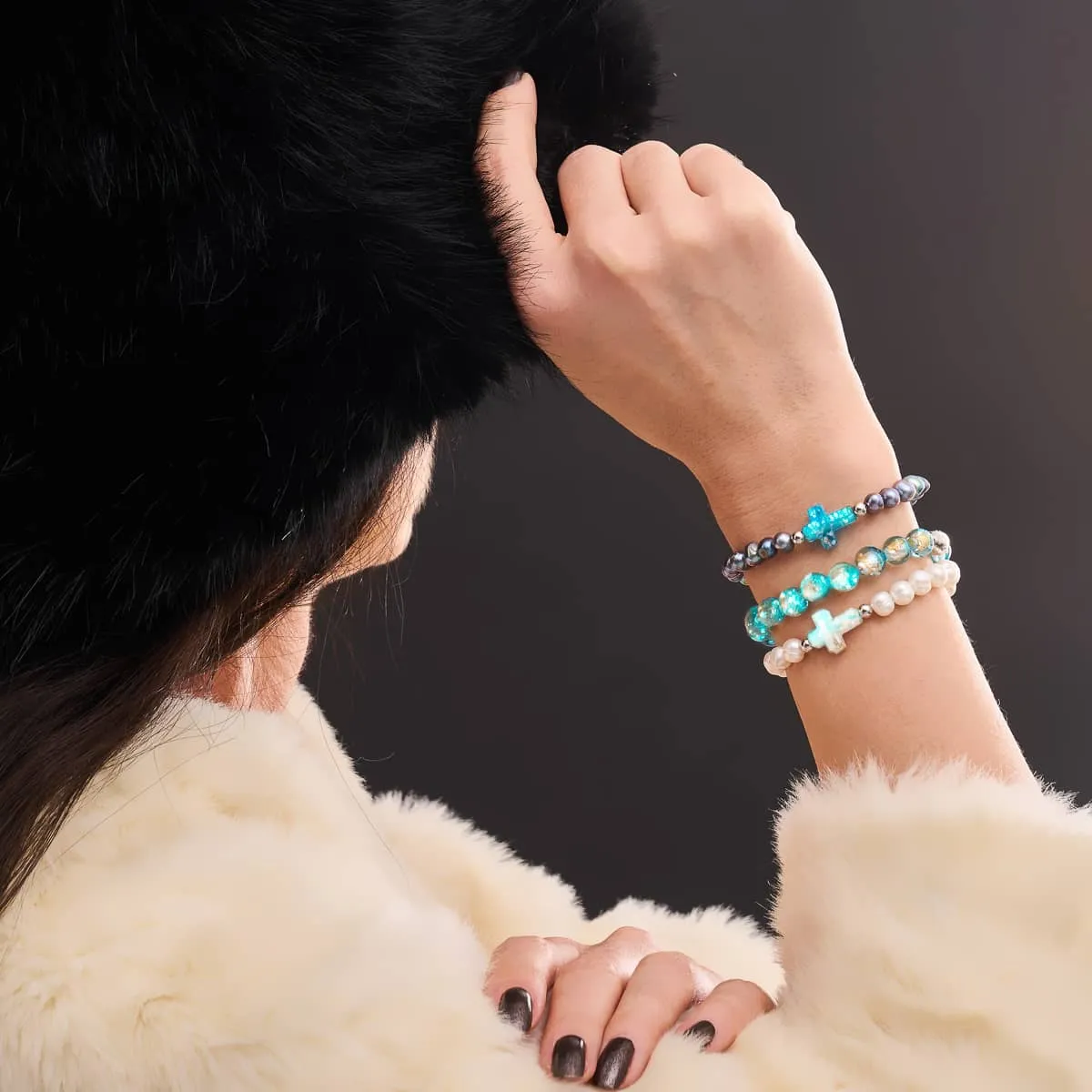 Ultramarine Horizon | .925 Sterling Silver | Lunar Glass Bracelet