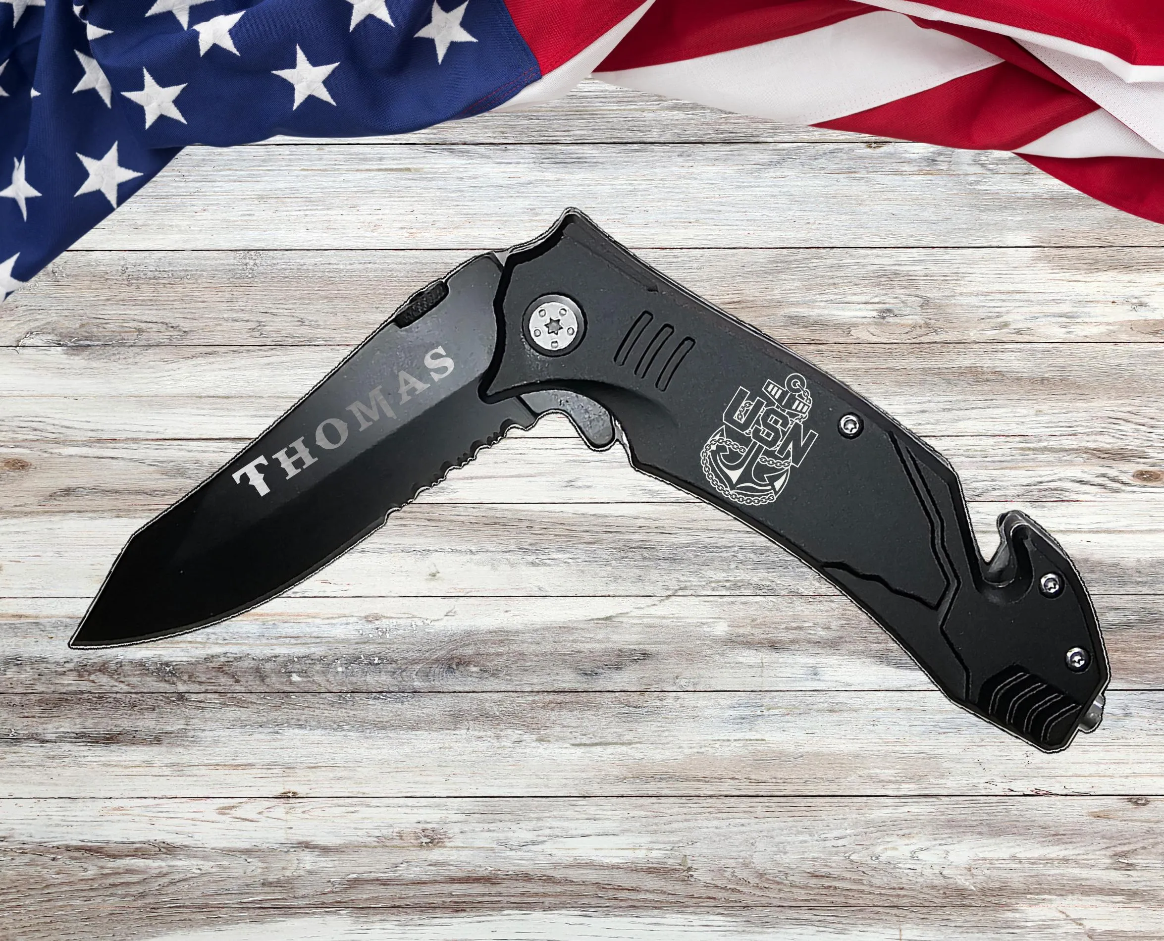 US Navy Chief Military Personalized Pocket Knife Veterans Gifts, Senior Chief USN, gift for him her, Father's Day Gift, Master Chief Veteran