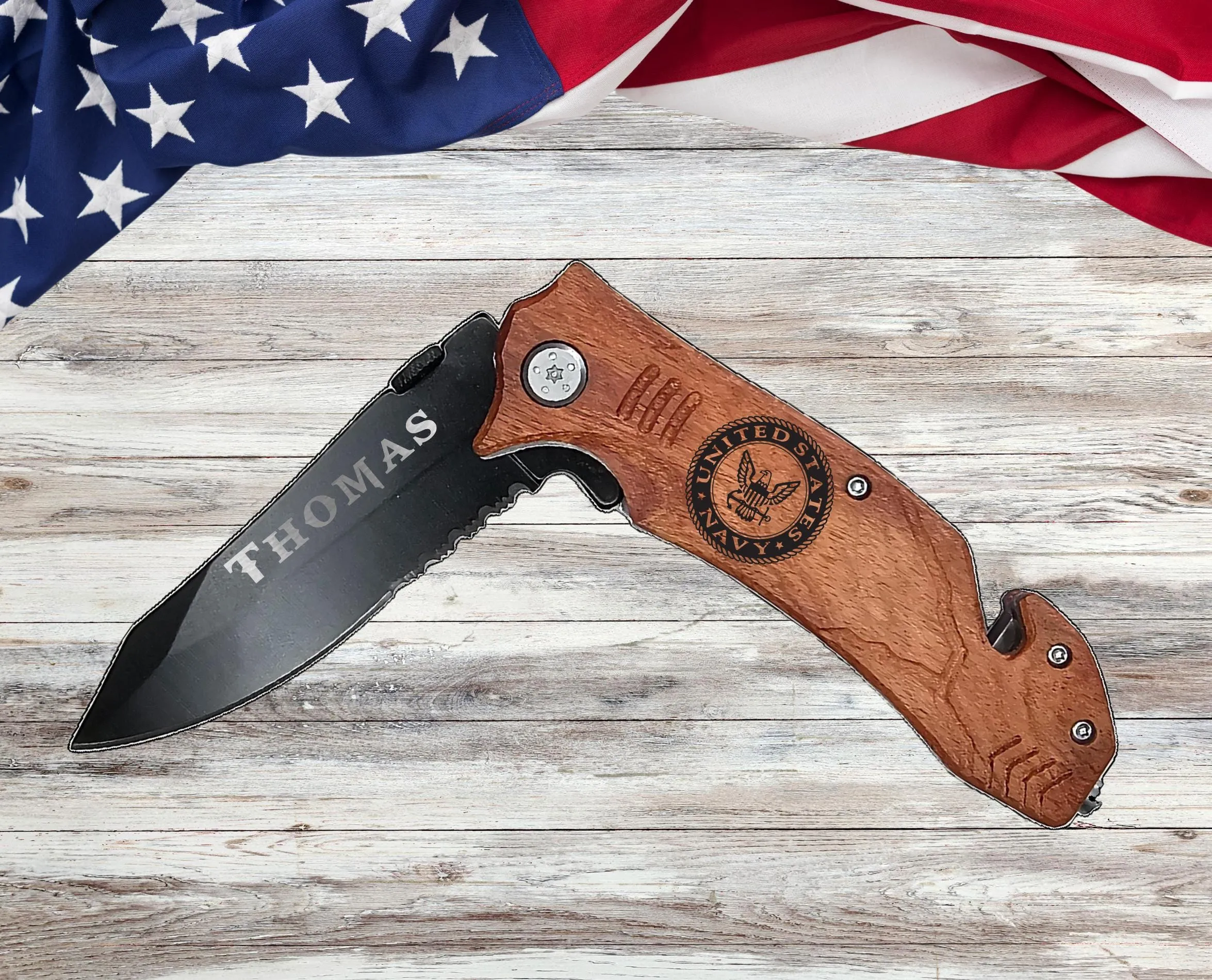 US Navy Seal Military Personalized Pocket Knife Veterans Gifts, USN Veteran, gift for him her, Father's Day Gift Goat Locker Navy Chief