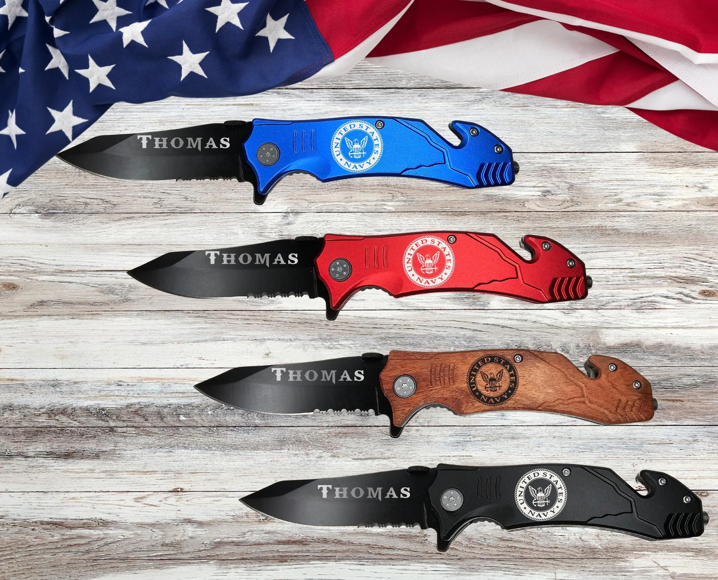 US Navy Seal Military Personalized Pocket Knife Veterans Gifts, USN Veteran, gift for him her, Father's Day Gift Goat Locker Navy Chief