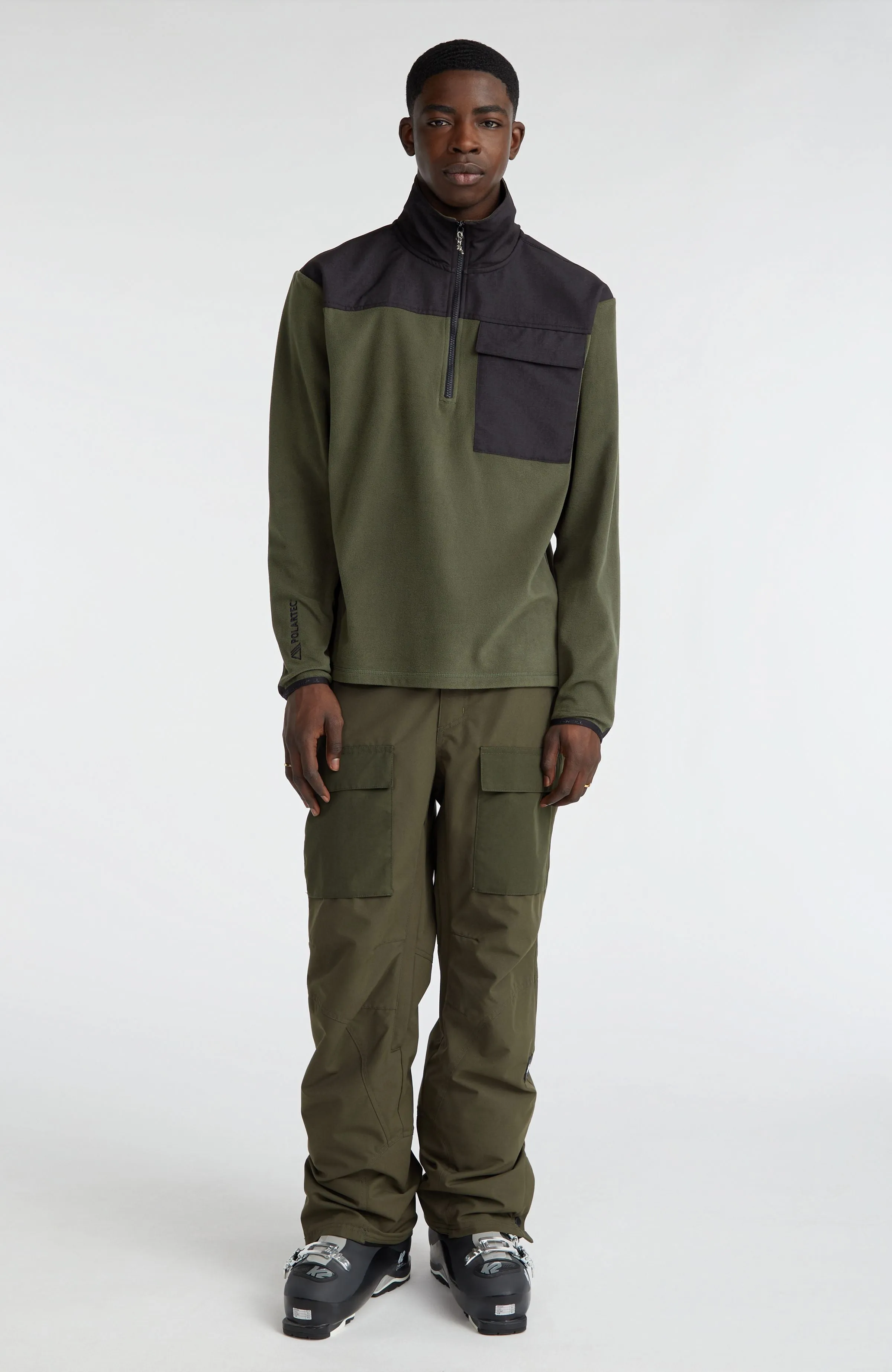 Utility Heavy Fleecejacke | Forest Night Colour Block