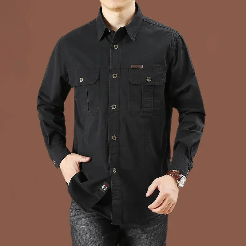 Utility Max™ | Men's Casual Utility Shirt | Long Sleeve, Chest Pockets, Button Closure, Durable Fabric