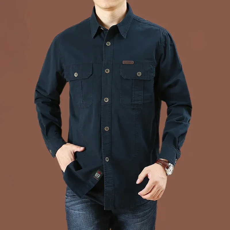 Utility Max™ | Men's Casual Utility Shirt | Long Sleeve, Chest Pockets, Button Closure, Durable Fabric