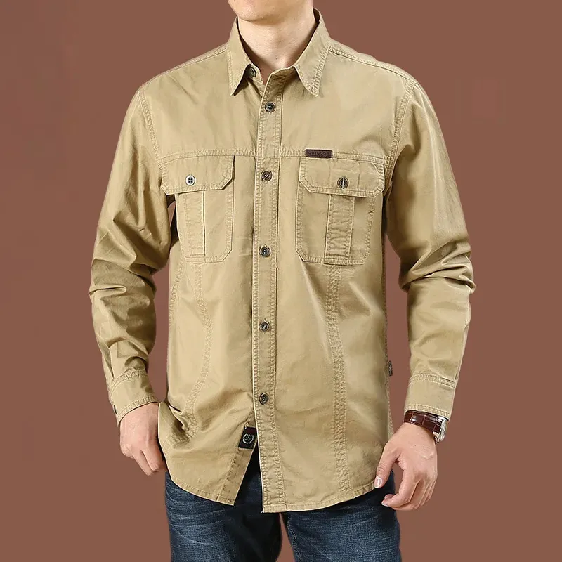 Utility Max™ | Men's Casual Utility Shirt | Long Sleeve, Chest Pockets, Button Closure, Durable Fabric