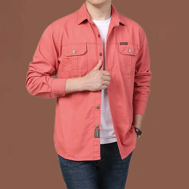Utility Max™ | Men's Casual Utility Shirt | Long Sleeve, Chest Pockets, Button Closure, Durable Fabric