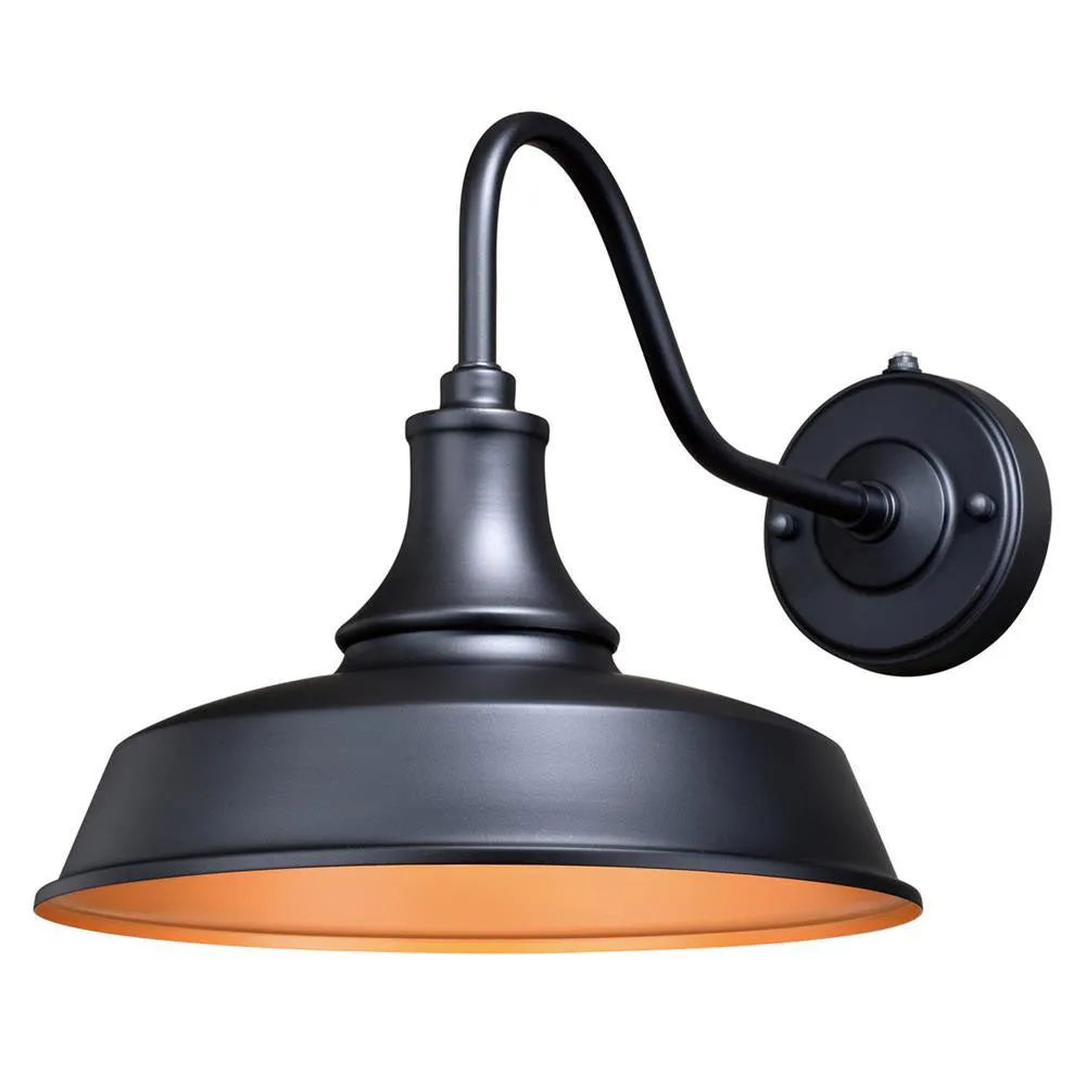 Vaxcel Dorado Metal Outdoor 9 Inch Wall Light! minimizes upward glare preventing light pollution making it a logical solution to eco-conscious home owners!