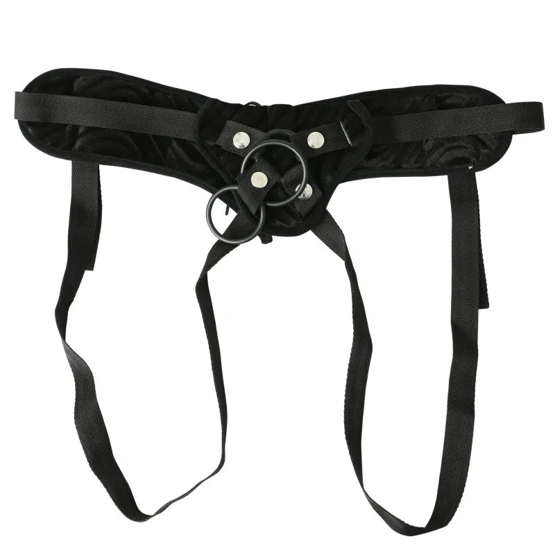 Vibrating Corsette Strap-on - Black
