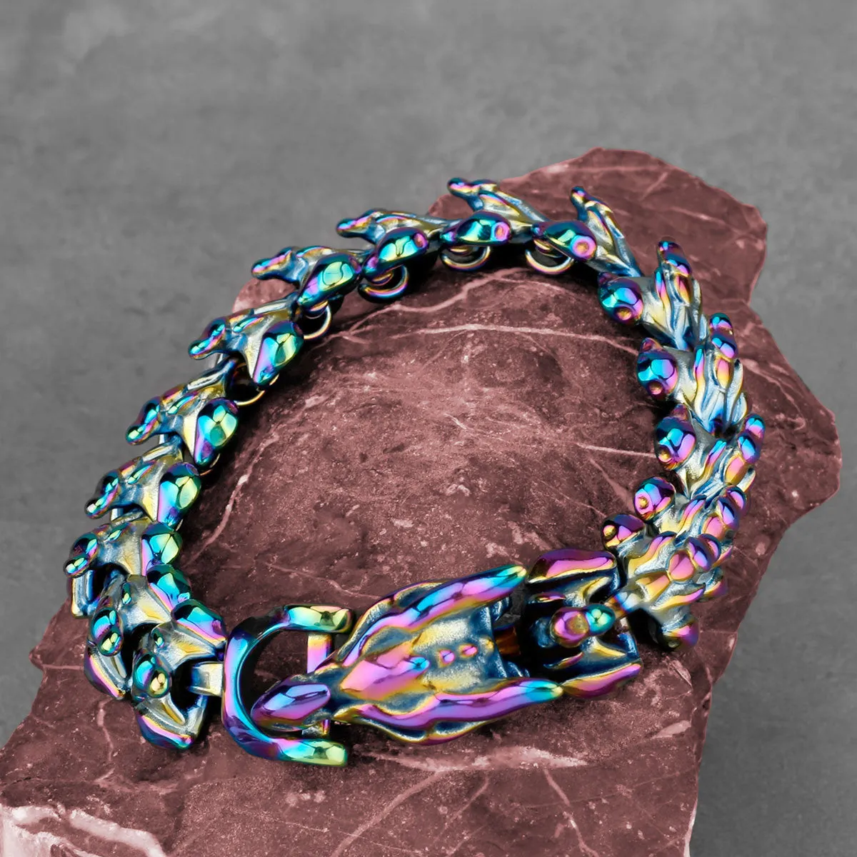Viking Punk Dragon Bone Bracelet
