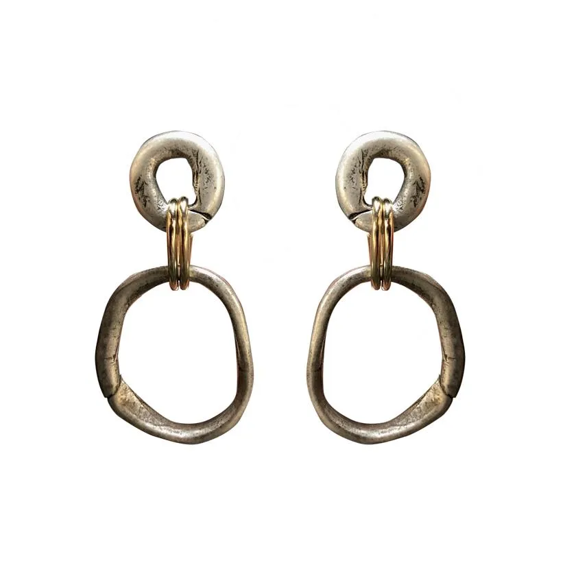 Vintage Silver Large/Small Loop Earrings