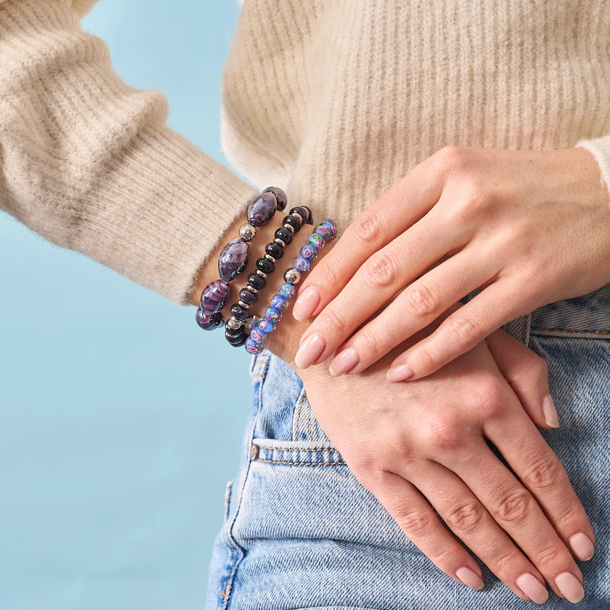 Violet Whirlpool | Tempest Glass Bracelet