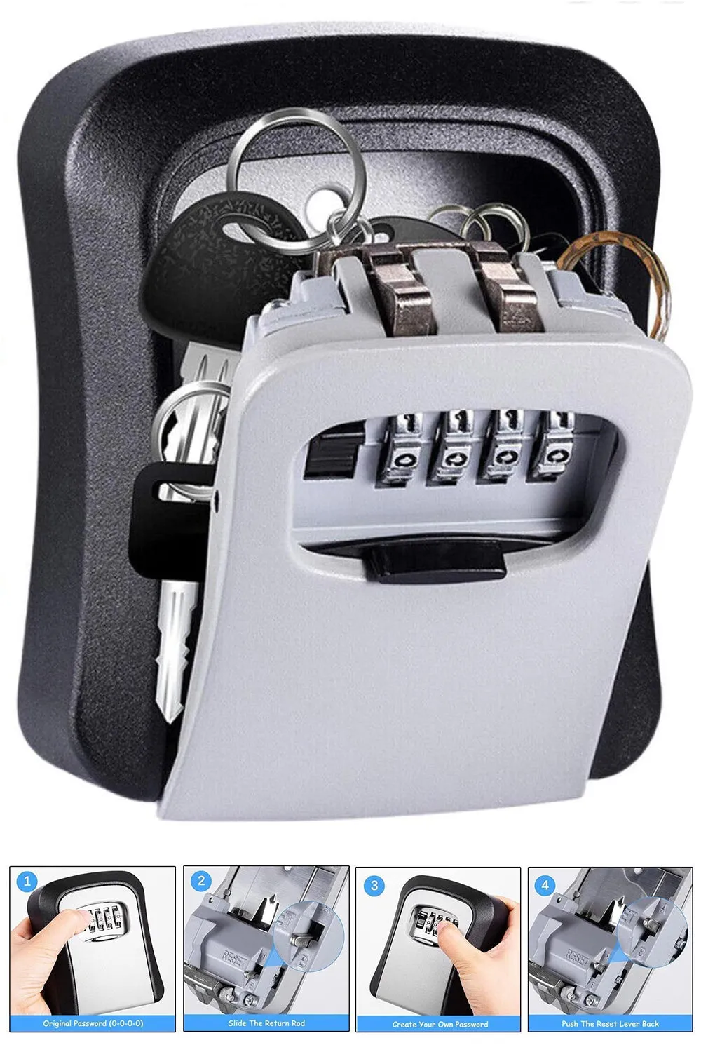 Wall Mounted Key 4 Digit Security Code
