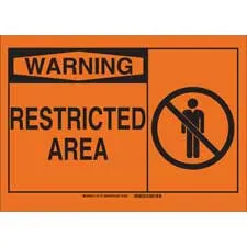 WARNING Restricted Area Sign/ Buy Online