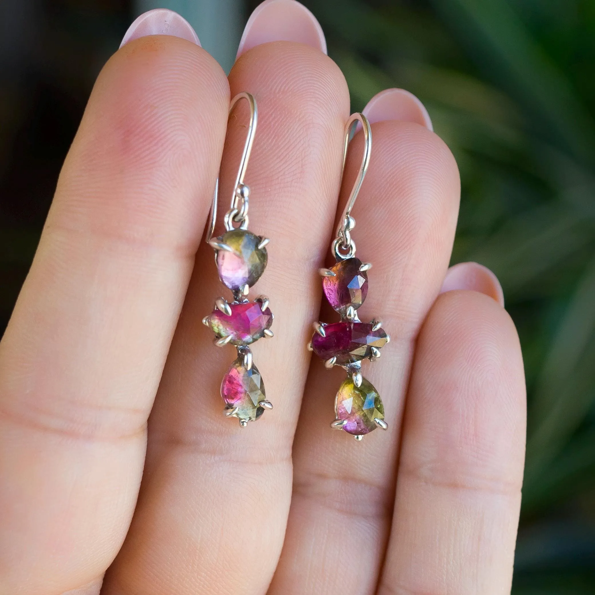 Watermelon Tourmaline Earrings
