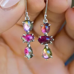 Watermelon Tourmaline Earrings