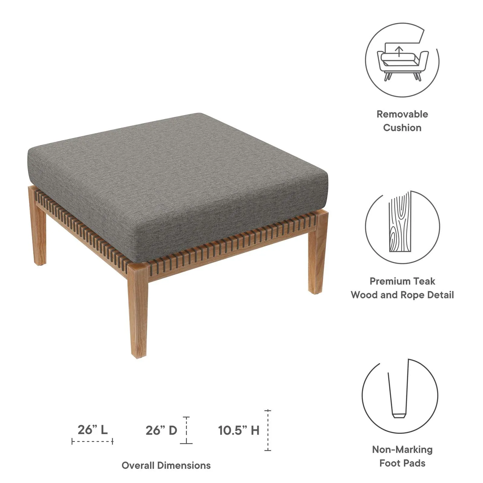 Wellspring Outdoor Patio Teak Wood Dining Chair