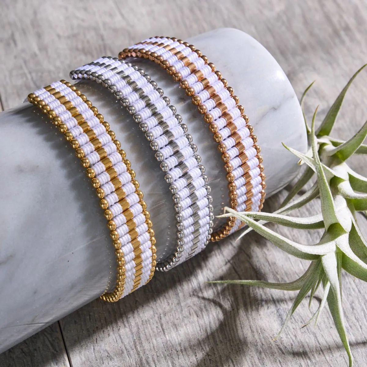 White | 18k Gold | Amici Bracelet