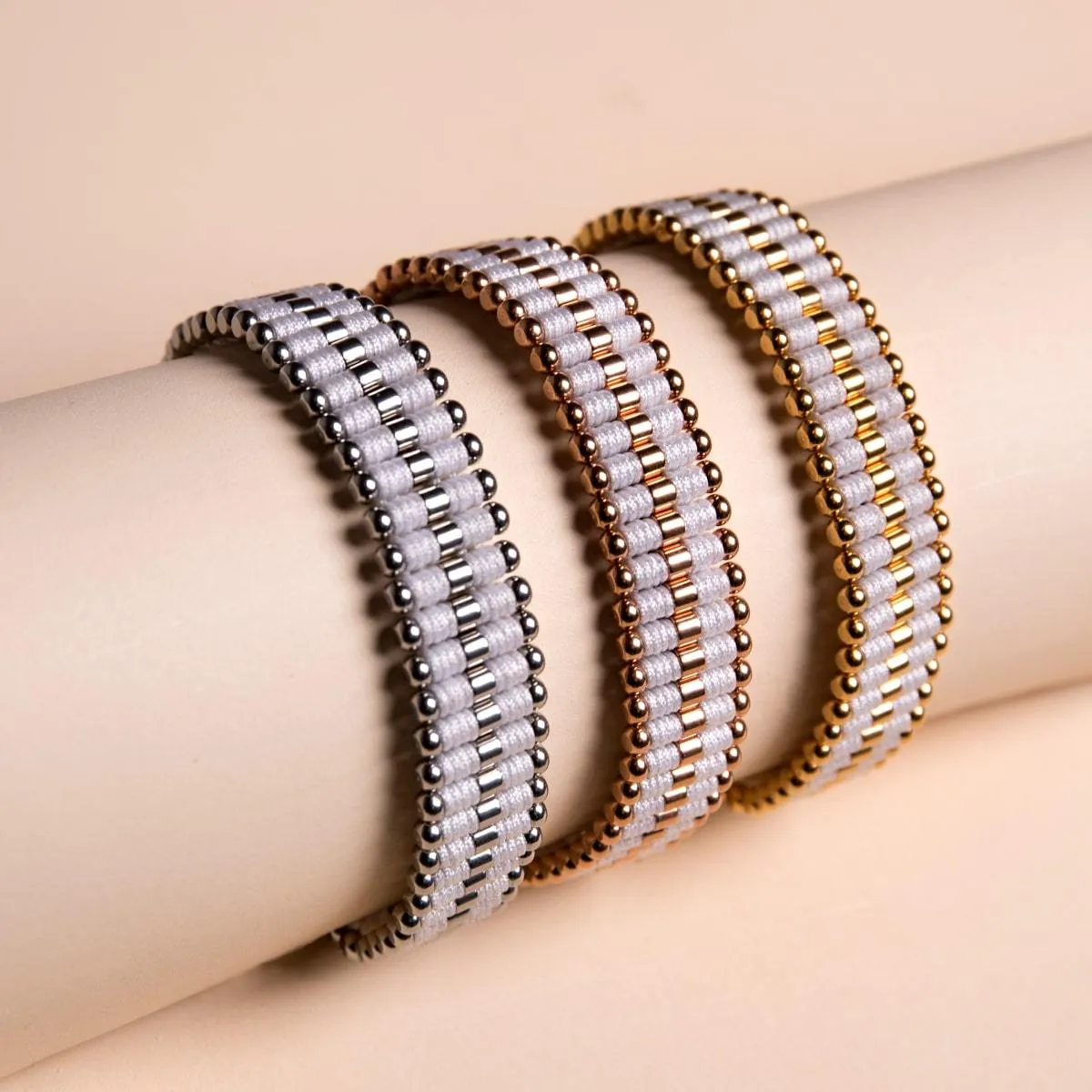 White | 18k Gold | Amici Bracelet