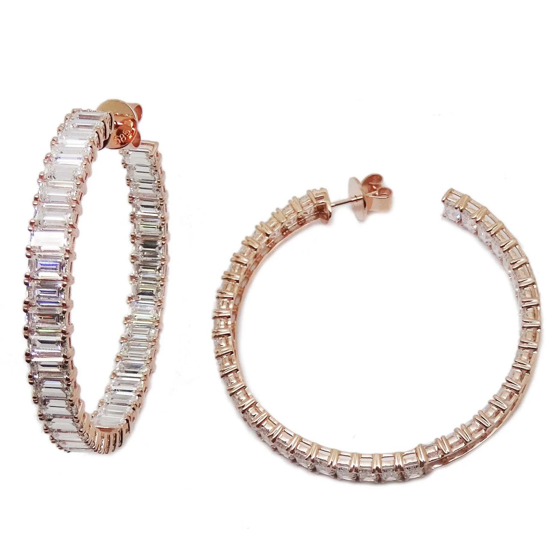 White Topez Earrings E40509